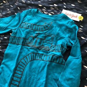NWT Cat & Jack long sleeve train shirt 2T